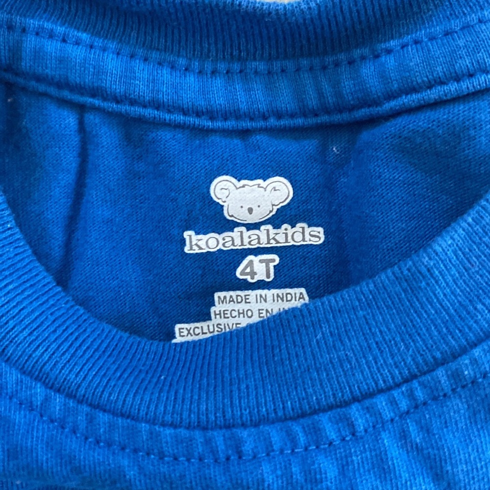 Koalakids Cotton long sleeve Blue shirt size 4T - Picture 3 of 5